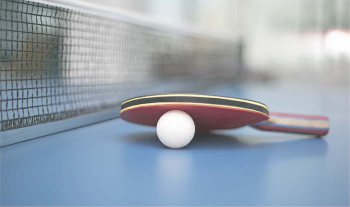 Table tennis bat and ball